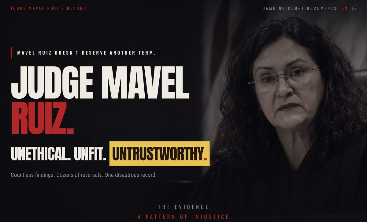 A screengrab of the homepage of mavelruiz.com.